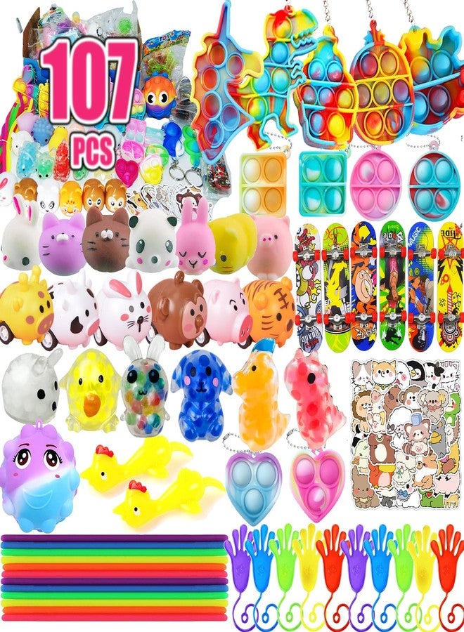 Leeche Premium Pop Party Favors Toys for kids,107PCS Prize Box Toys for All Ages kids,Birthday Party, School Classroom Rewards, Carnival Prizes, Pinata Fillers, Treasure Chest, Goody Bag Fillers - Image 1